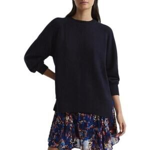 Reiss Gina Flippy Knit Black Sweater